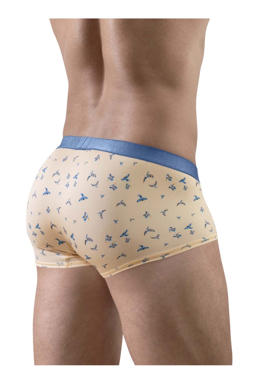 ErgoWear Men's Underwear EW1774 SLK SE Trunks Color Peach-Birds