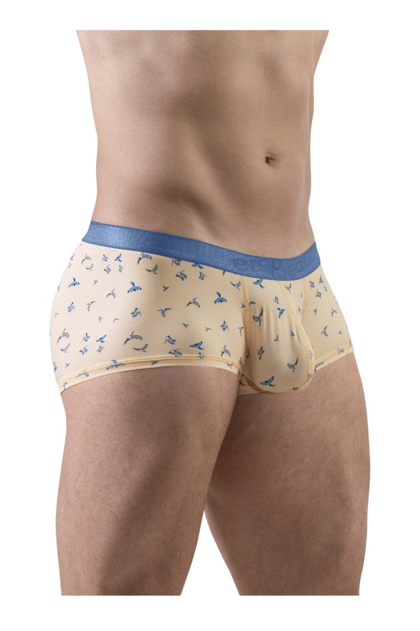 ErgoWear Men's Underwear EW1774 SLK SE Trunks Color Peach-Birds