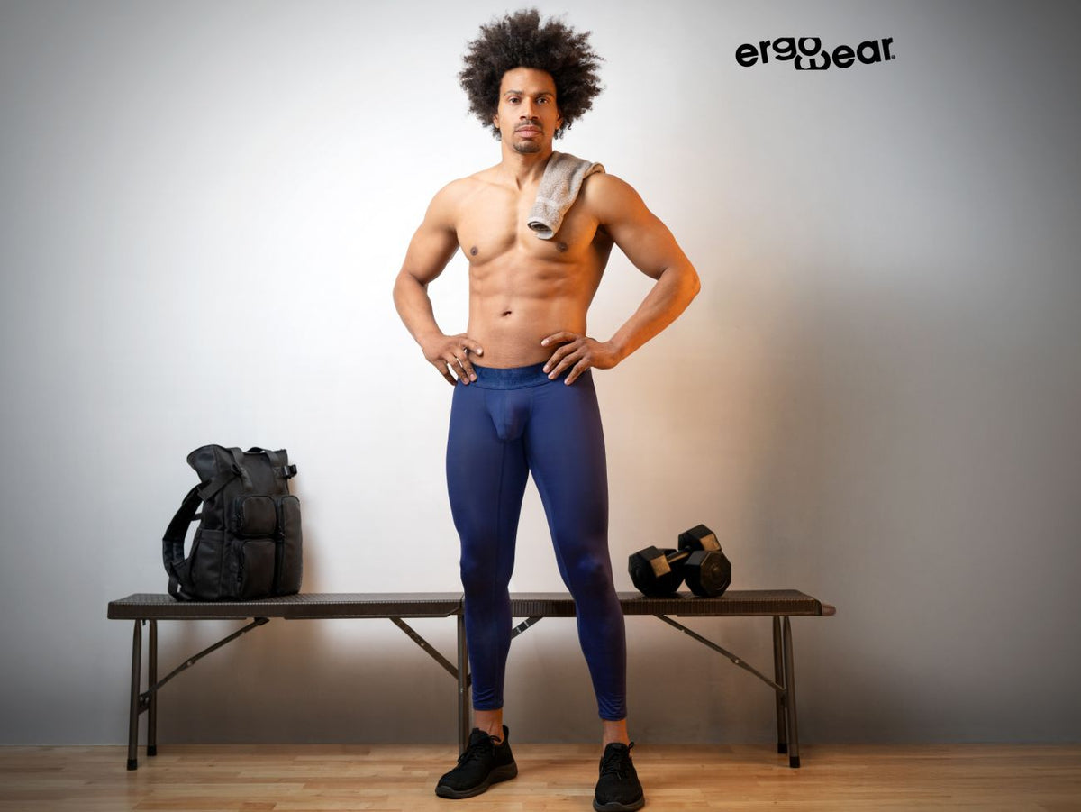 ErgoWear Men's active and swimwear MAX BOLD Athletic Pants - Dark Blue