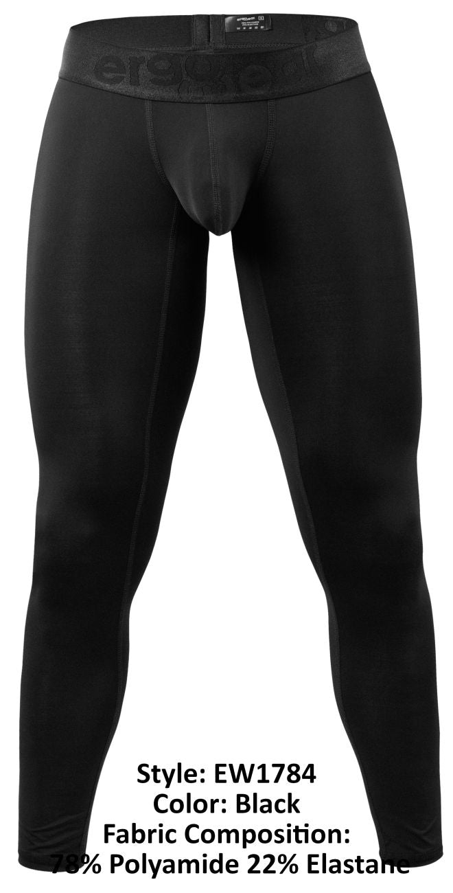 ErgoWear Men's active and swimwear EW1784 MAX BOLD Athletic Pants Color Black