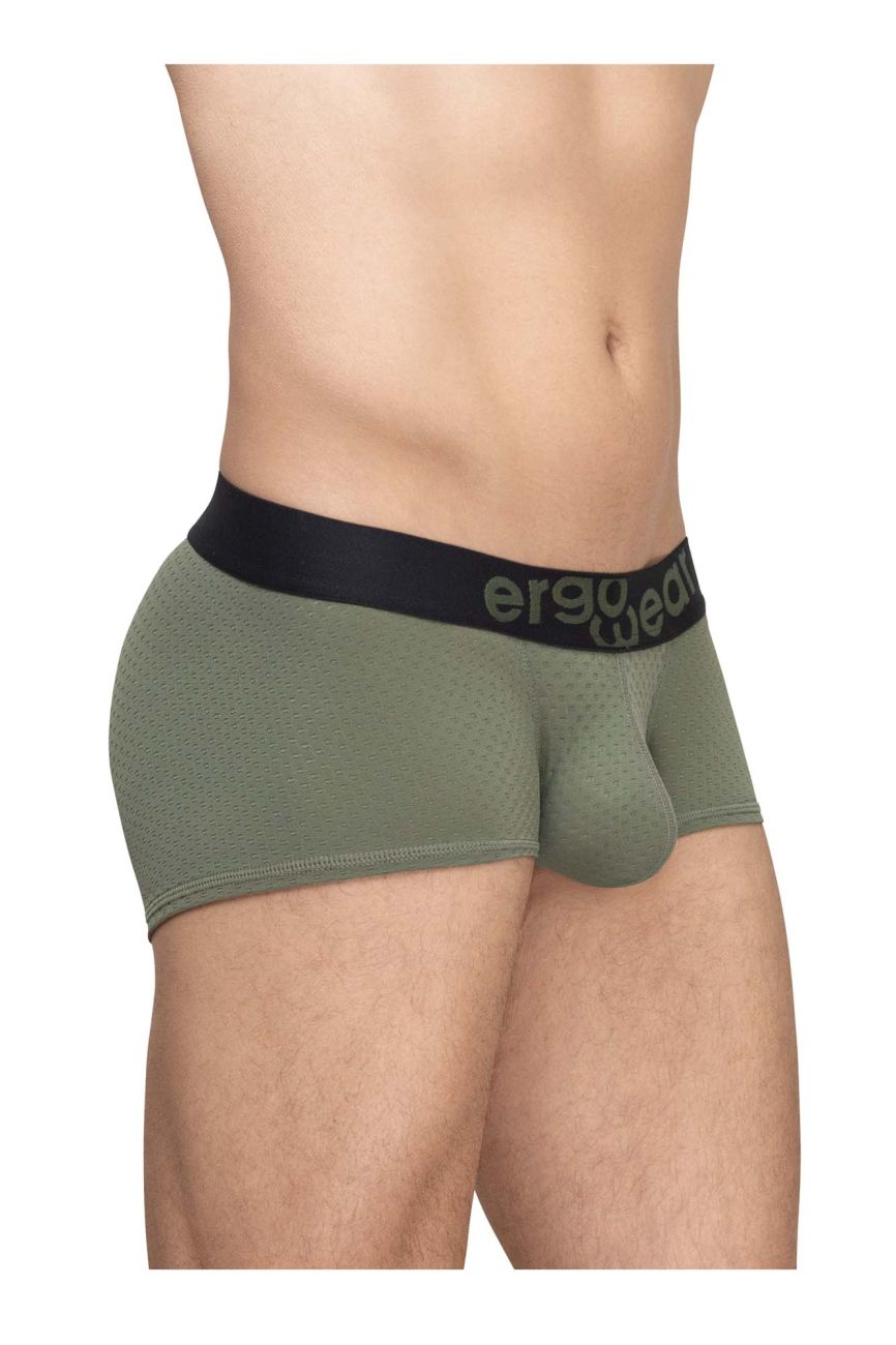 ErgoWear Men's Underwear EW1787 MAX FLOW Trunks Color Dark Green