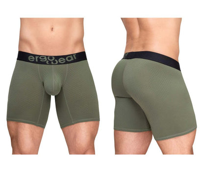 ErgoWear Men's Underwear EW1788 MAX FLOW Boxer Briefs Color Dark Green
