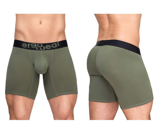 ErgoWear Men's Underwear EW1788 MAX FLOW Boxer Briefs Color Dark Green