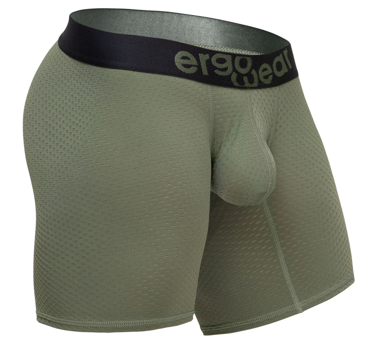 ErgoWear Men's Underwear EW1788 MAX FLOW Boxer Briefs Color Dark Green