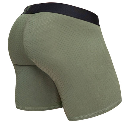ErgoWear Men's Underwear EW1788 MAX FLOW Boxer Briefs Color Dark Green