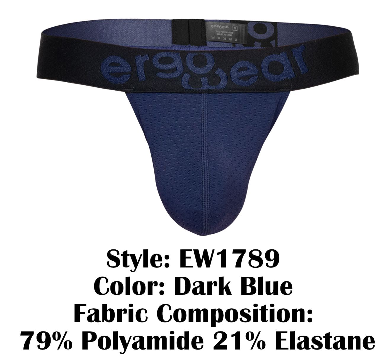 ErgoWear Men's Underwear EW1789 MAX FLOW G-String Color Dark Blue