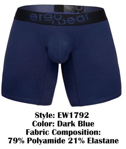 ErgoWear Men's Underwear EW1792 MAX FLOW Boxer Briefs Color Dark Blue