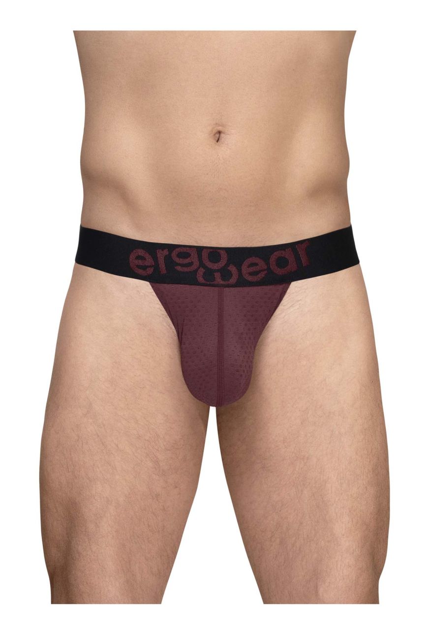 ErgoWear Men's Underwear EW1793 MAX FLOW G-String Color Burgundy