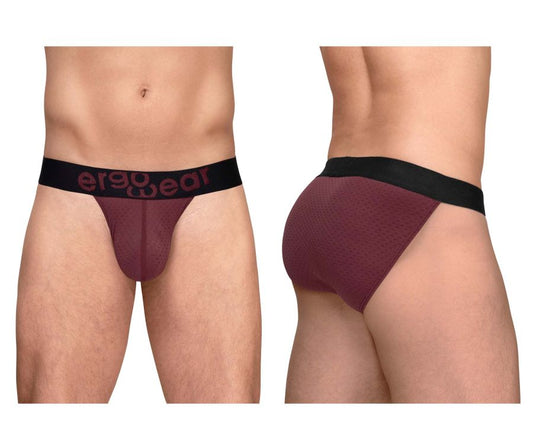 ErgoWear Men's Underwear EW1794 MAX FLOW Bikini Color Burgundy