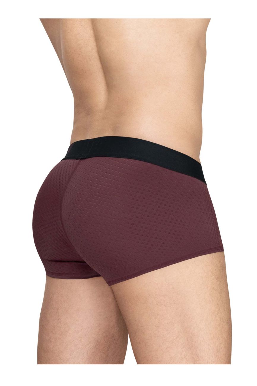 ErgoWear Men's Underwear EW1795 MAX FLOW Trunks Color Burgundy