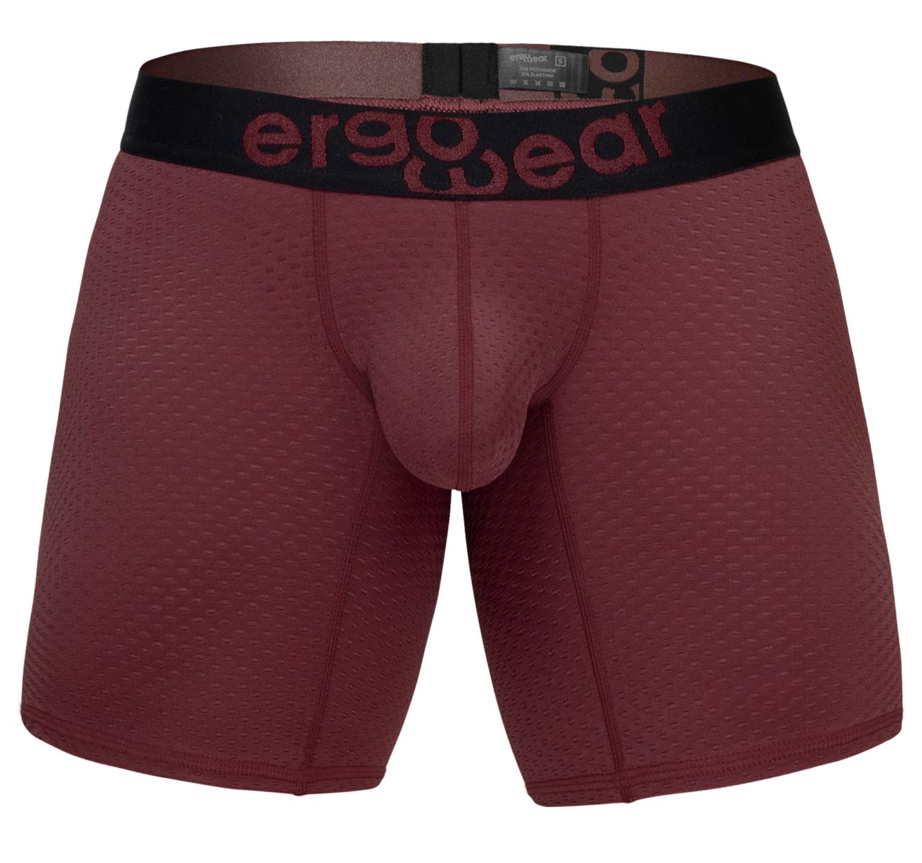 ErgoWear Men's Underwear EW1796 MAX FLOW Boxer Briefs Color Burgundy