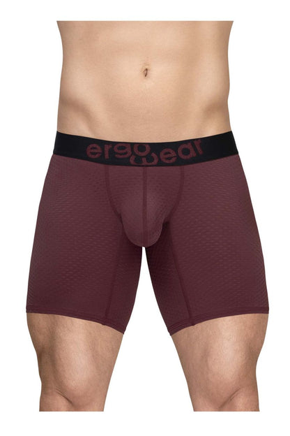 ErgoWear Men's Underwear EW1796 MAX FLOW Boxer Briefs Color Burgundy