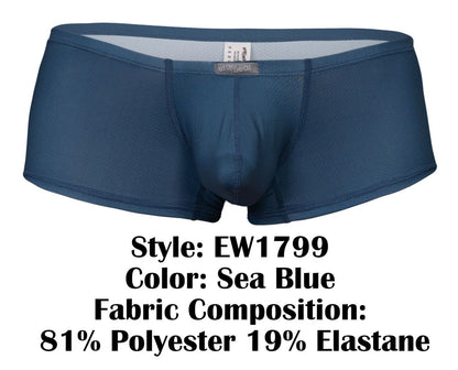 ErgoWear Men's Underwear EW1799 X4D SE Trunks Color Sea Blue