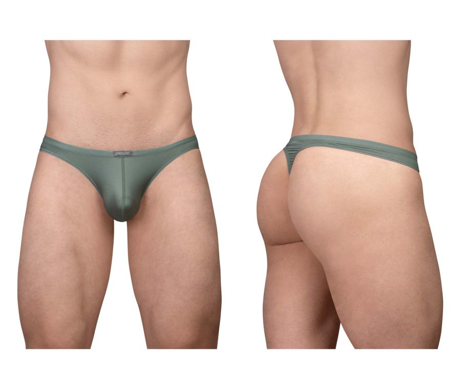 ErgoWear Men's Underwear EW1801 X4D SE Thongs Color Olive Green