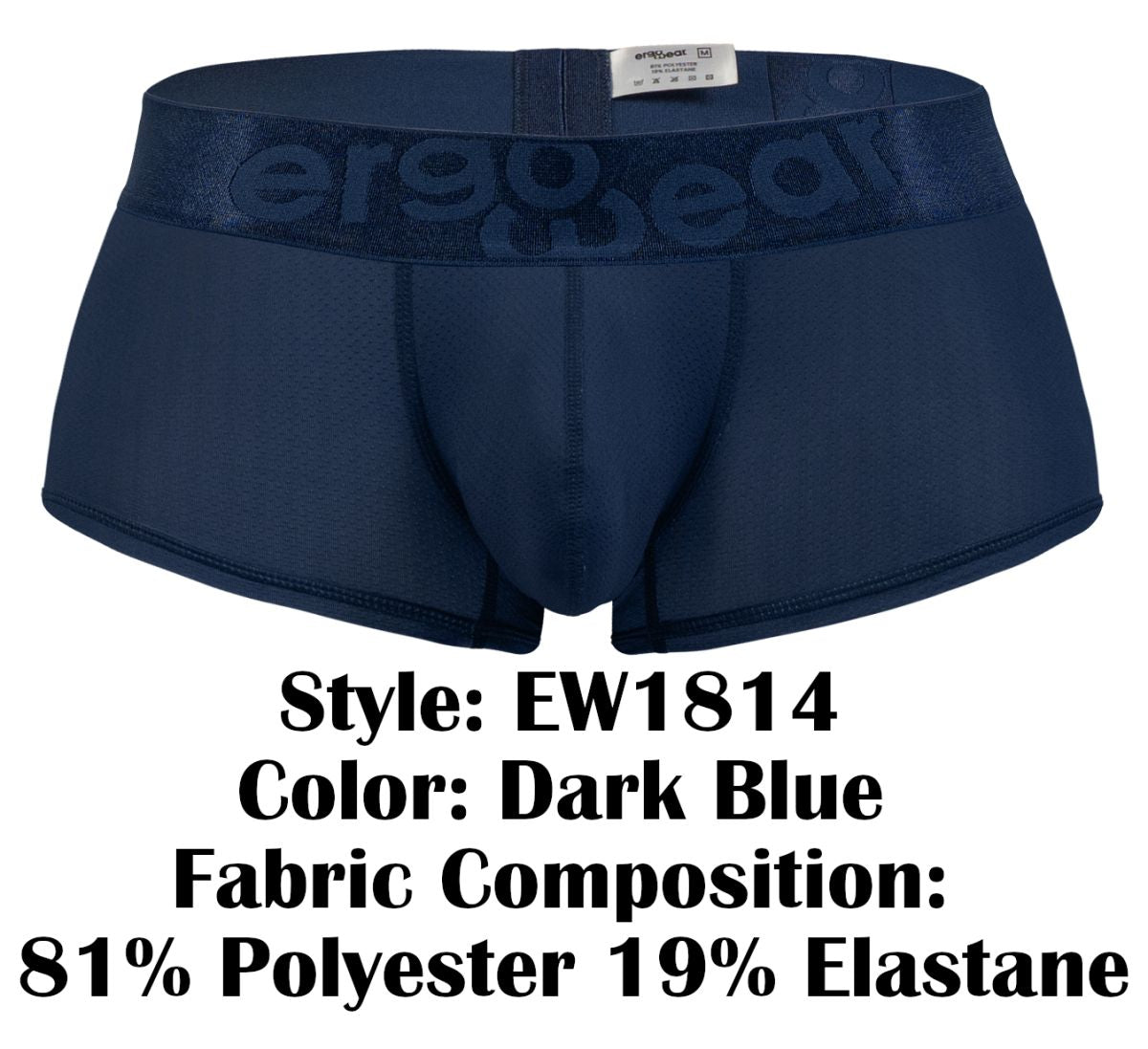 ErgoWear Men's Underwear EW1814 MAX BOLD SE Trunks Color Dark Blue