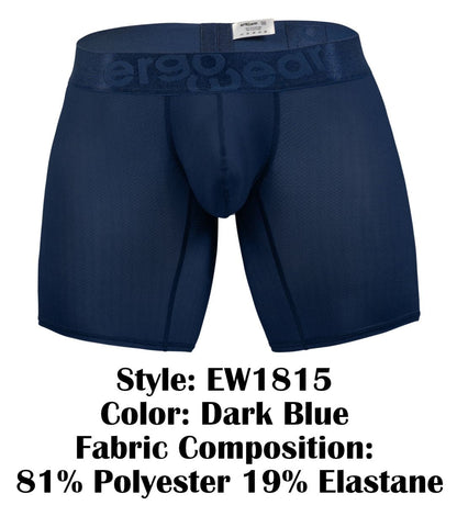 ErgoWear Men's Underwear EW1815 MAX BOLD SE Boxer Briefs Color Dark Blue