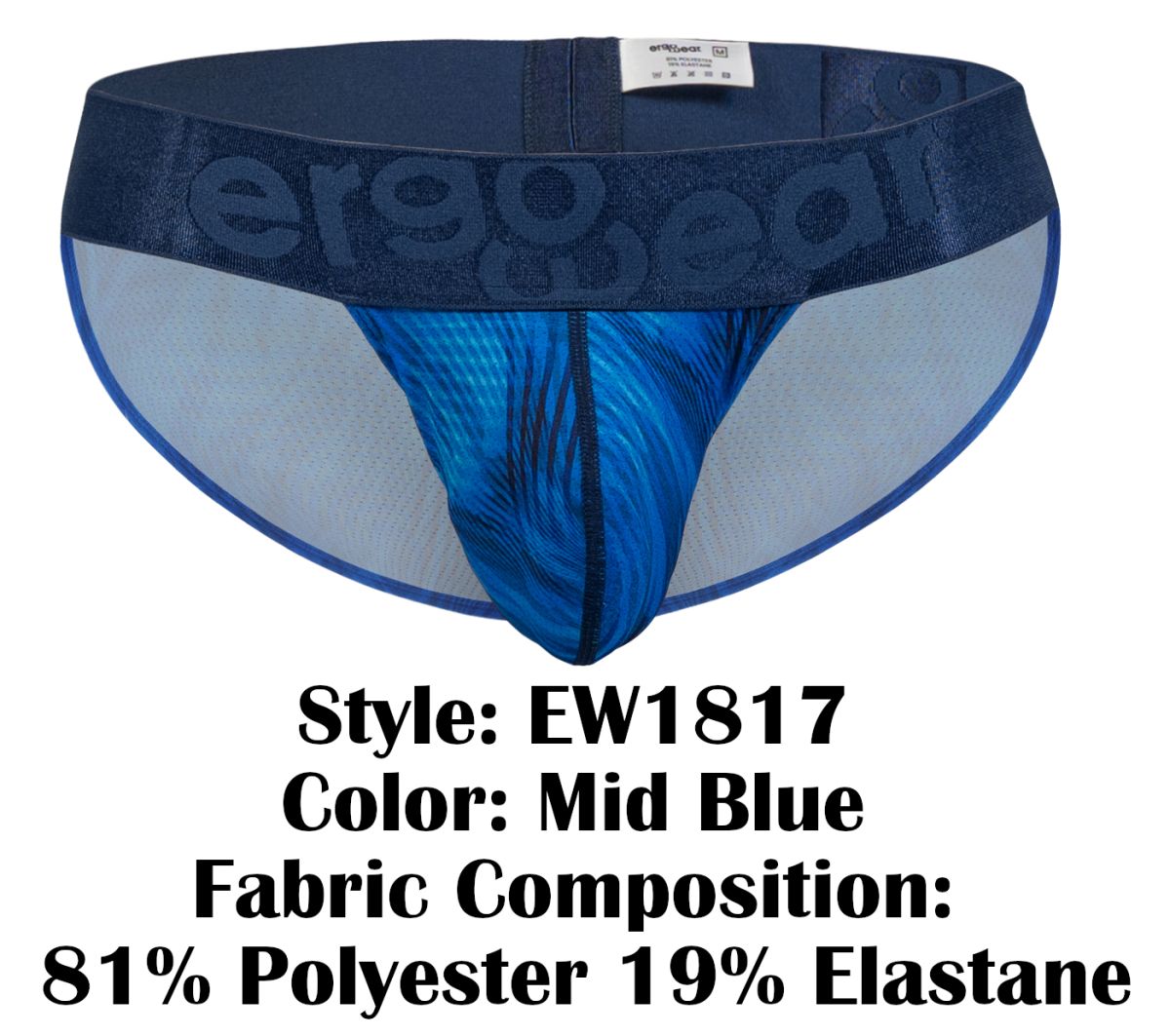 ErgoWear Men's Underwear EW1817 MAX BOLD SE Bikini Color Mid Blue