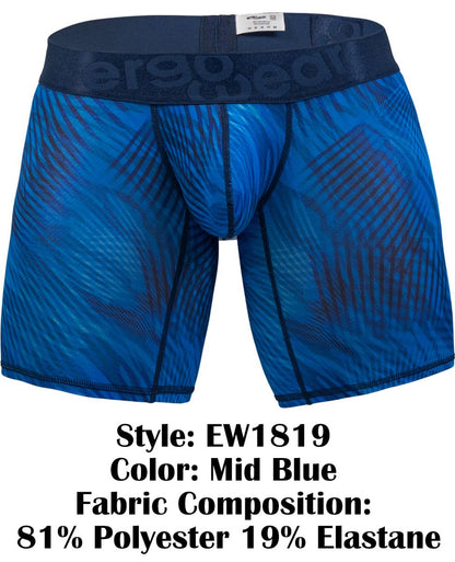 ErgoWear Men's Underwear EW1819 MAX BOLD SE Boxer Briefs Color Mid Blue