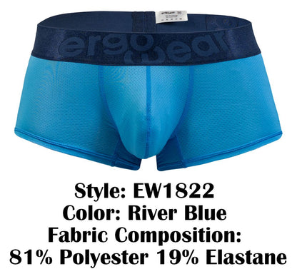 ErgoWear Men's Underwear EW1822 MAX BOLD SE Trunks Color River Blue