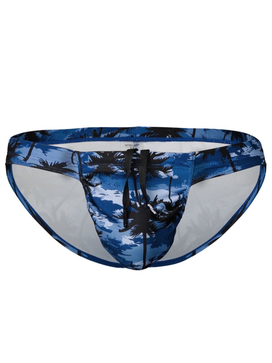 ErgoWear Men's active and swimwear EW1824 FEEL SW Swim Bikini Color Dark Blue-Palms