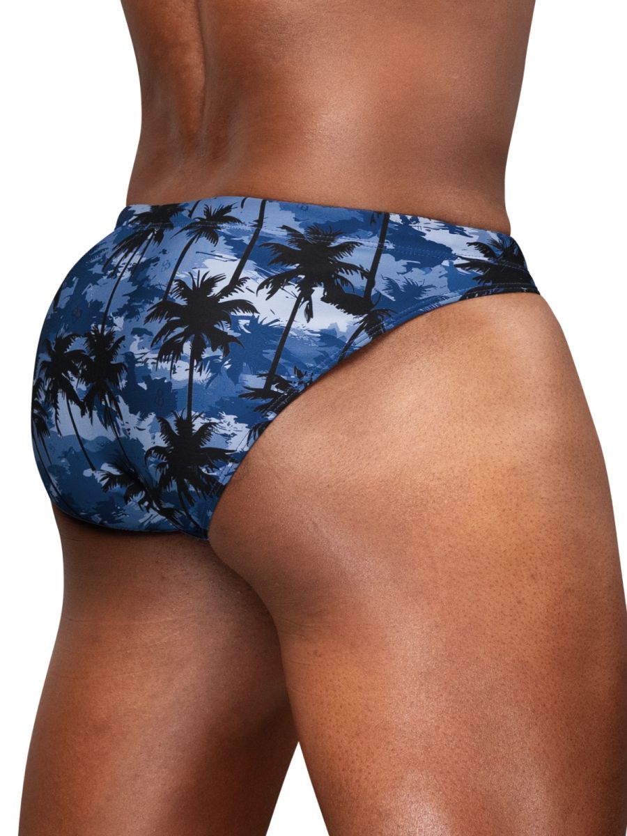 ErgoWear Men's active and swimwear EW1824 FEEL SW Swim Bikini Color Dark Blue-Palms