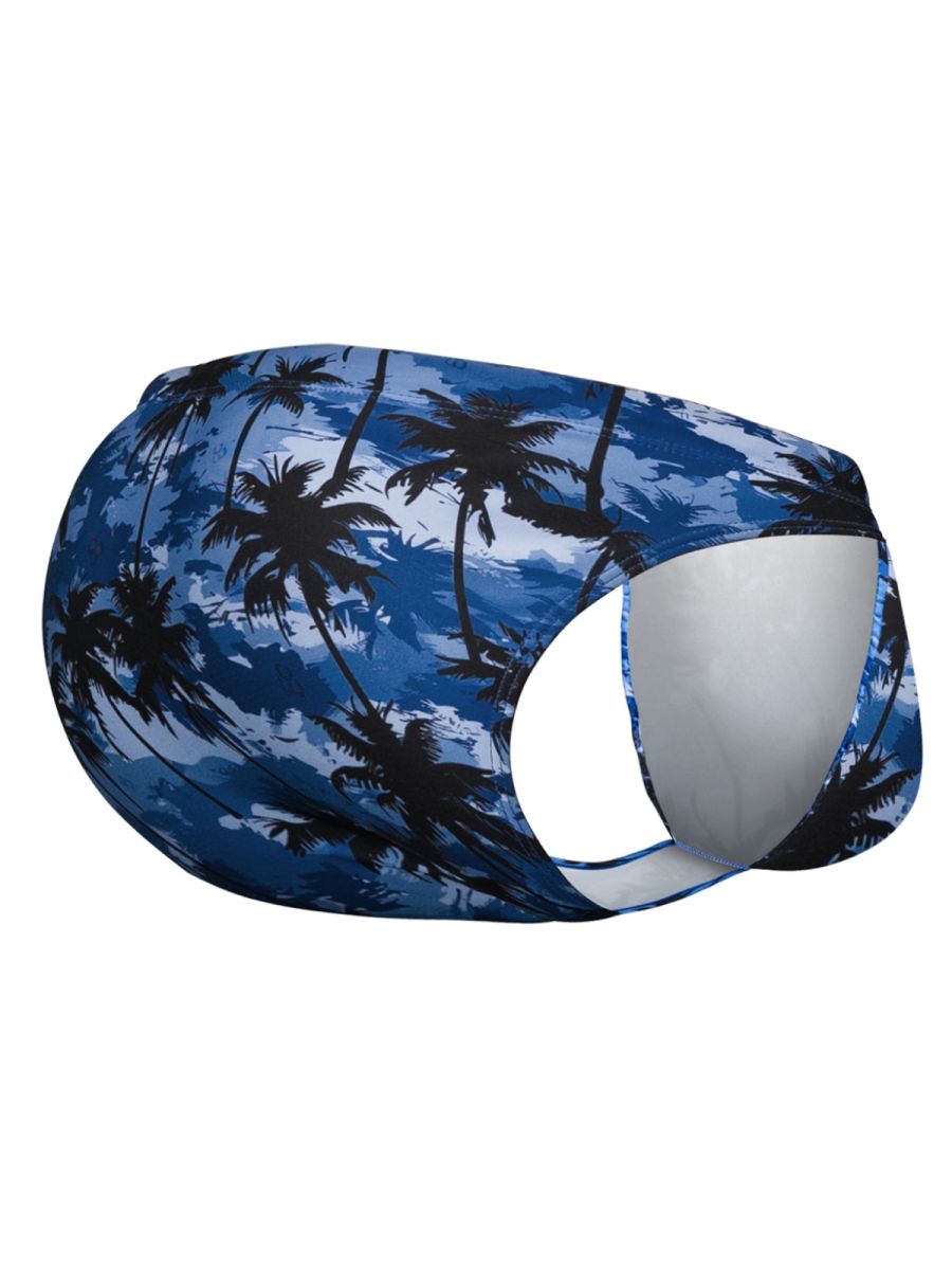 ErgoWear Men's active and swimwear EW1824 FEEL SW Swim Bikini Color Dark Blue-Palms