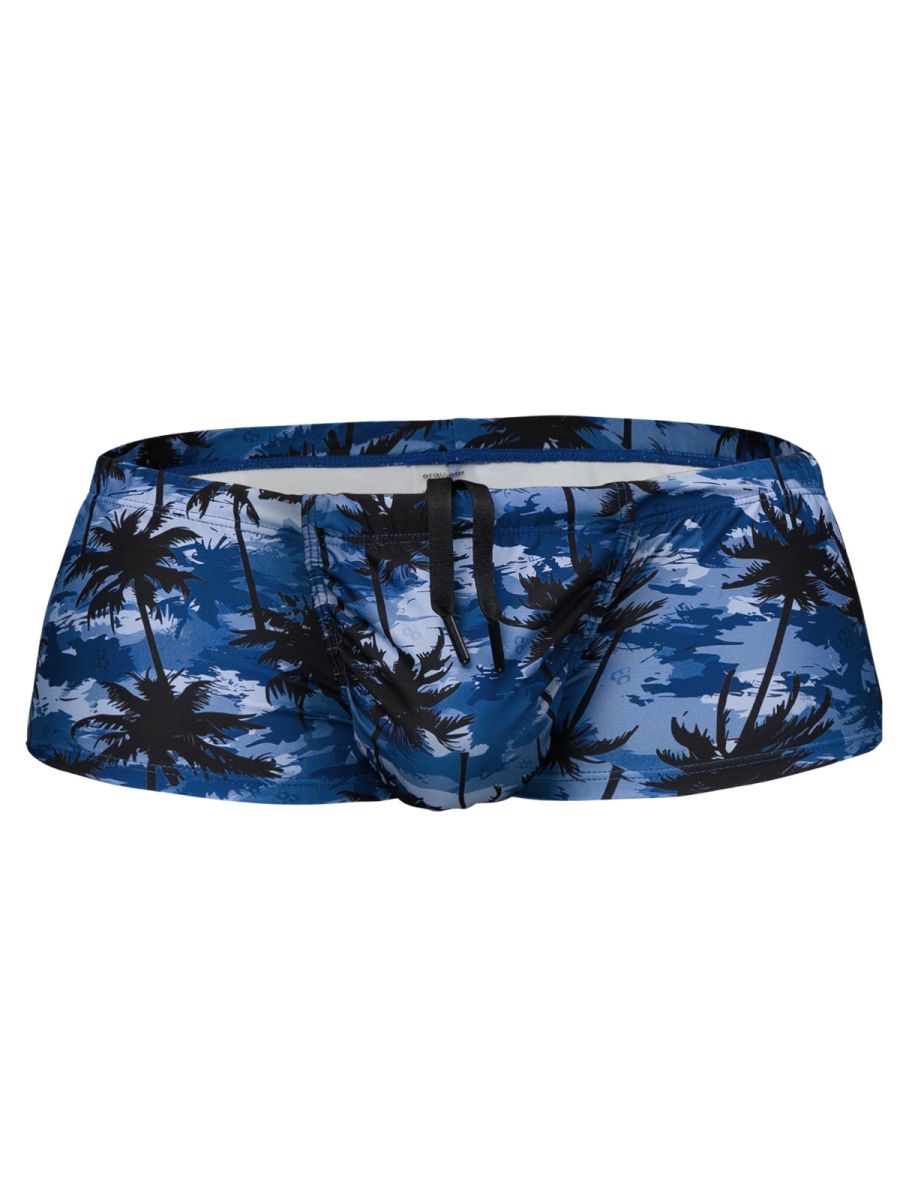 ErgoWear Men's active and swimwear EW1825 FEEL SW Swim Trunks Color Dark Blue-Palms