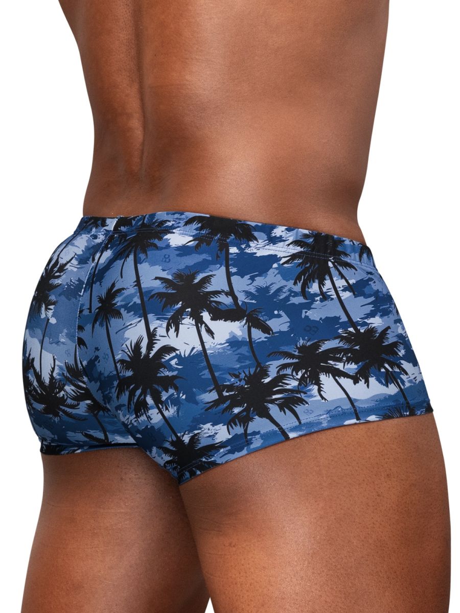 ErgoWear Men's active and swimwear EW1825 FEEL SW Swim Trunks Color Dark Blue-Palms