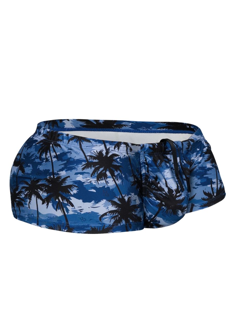 ErgoWear Men's active and swimwear EW1825 FEEL SW Swim Trunks Color Dark Blue-Palms