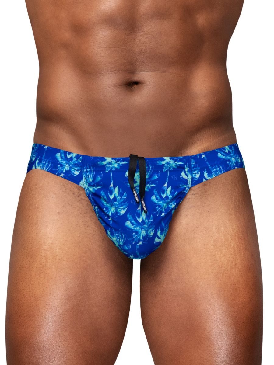 ErgoWear Men's active and swimwear EW1826 FEEL SW Swim Bikini Color Royal Blue-Palms
