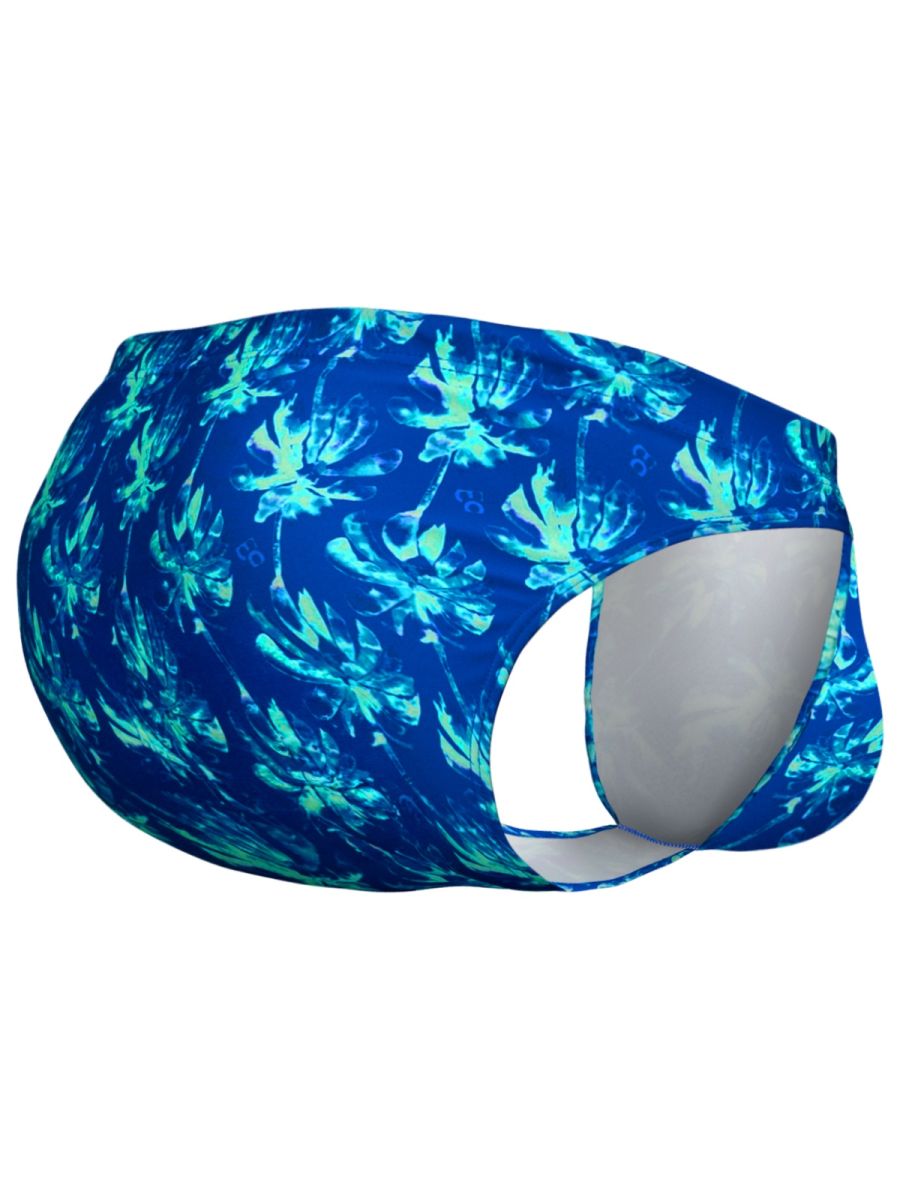 ErgoWear Men's active and swimwear EW1826 FEEL SW Swim Bikini Color Royal Blue-Palms
