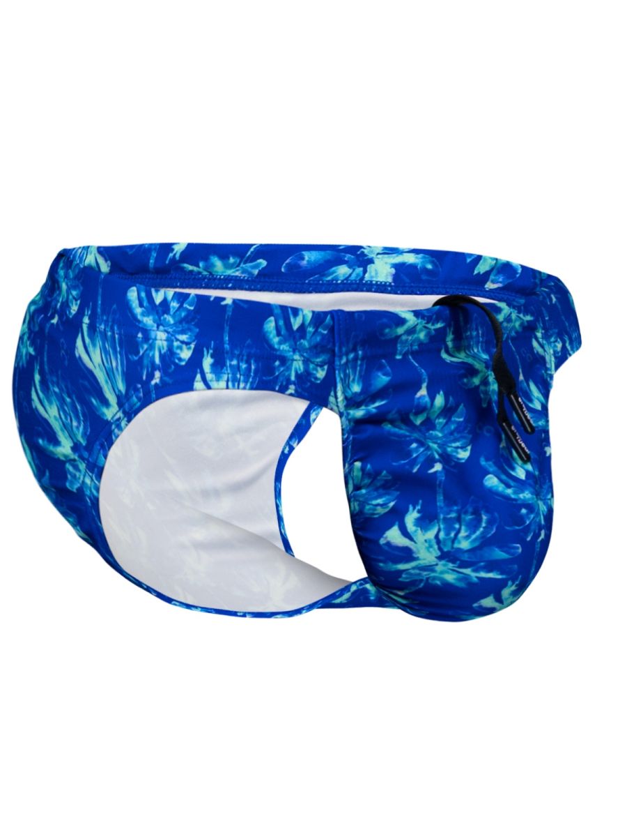 ErgoWear Men's active and swimwear FEEL SW Swim Bikini - Royal Blue-Palms