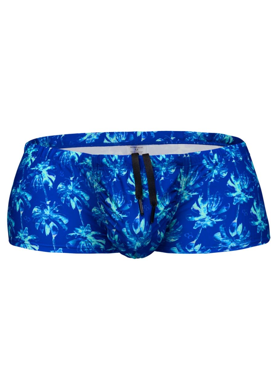 ErgoWear Men's active and swimwear EW1827 FEEL SW Swim Trunks Color Royal Blue-Palms