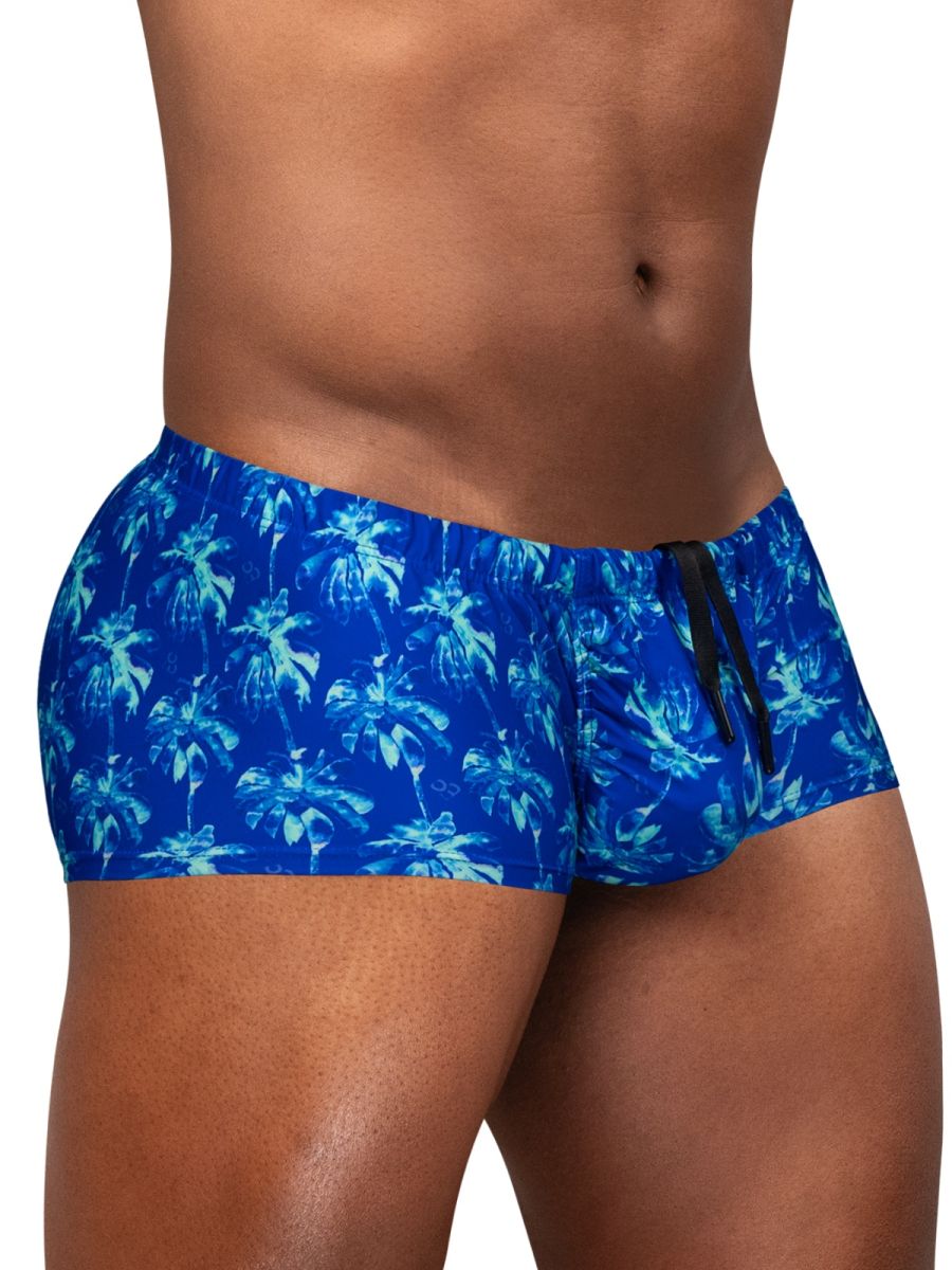ErgoWear Men's active and swimwear EW1827 FEEL SW Swim Trunks Color Royal Blue-Palms