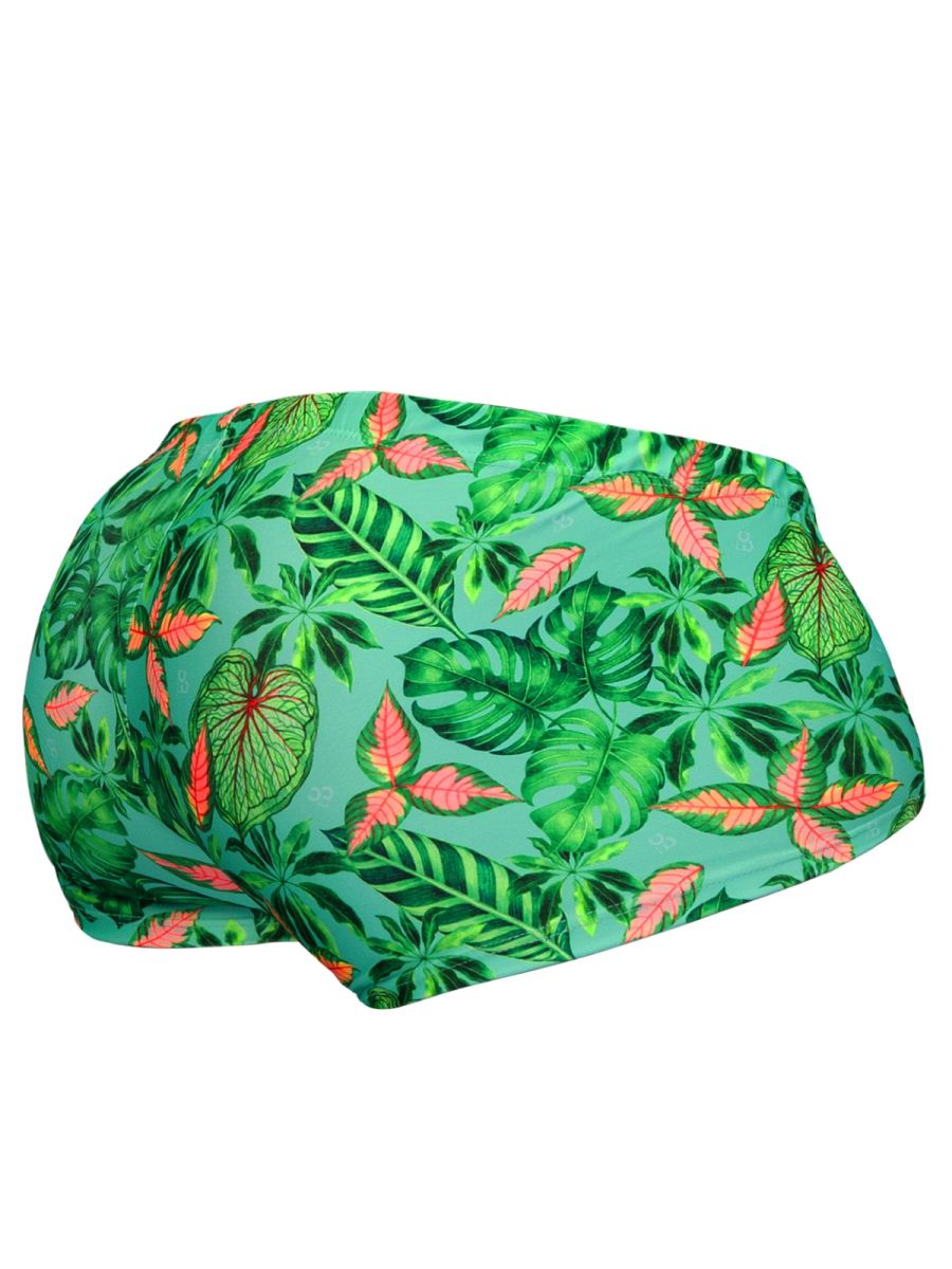 ErgoWear Men's active and swimwear EW1829 FEEL SW Swim Trunks Color Aqua-Leaves