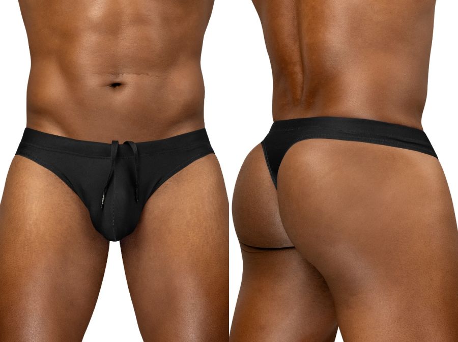 ErgoWear Men's active and swimwear EW1830 X4D SW Swim Thongs Color Black