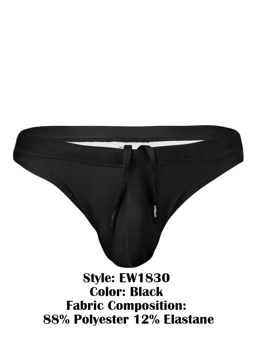 ErgoWear Men's active and swimwear X4D SW Swim Thongs - Black