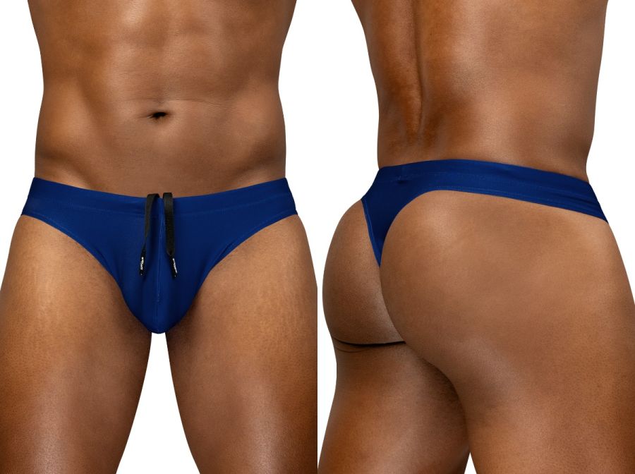 ErgoWear Men's active and swimwear EW1832 X4D SW Swim Thongs Color Blue Indigo