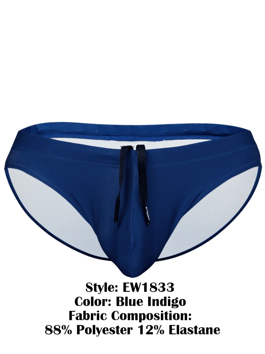 ErgoWear Men's active and swimwear EW1833 X4D SW Swim Bikini Color Blue Indigo