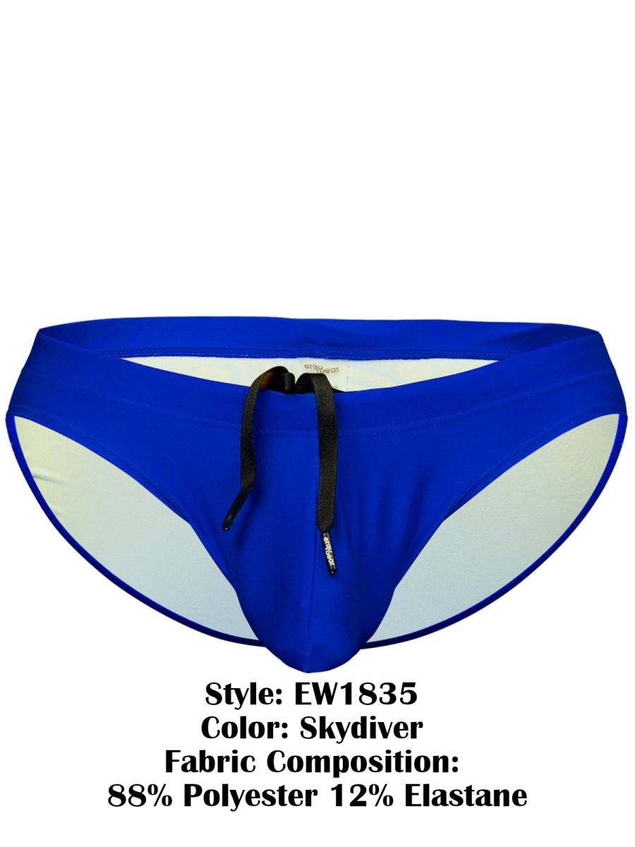 ErgoWear Men's active and swimwear EW1835 X4D SW Swim Bikini Color Skydiver