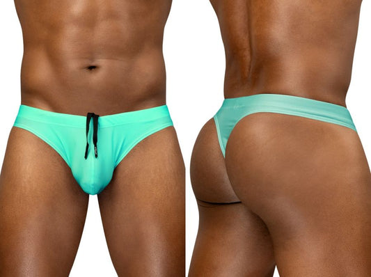 ErgoWear Men's active and swimwear EW1836 X4D SW Swim Thongs Color Aqua