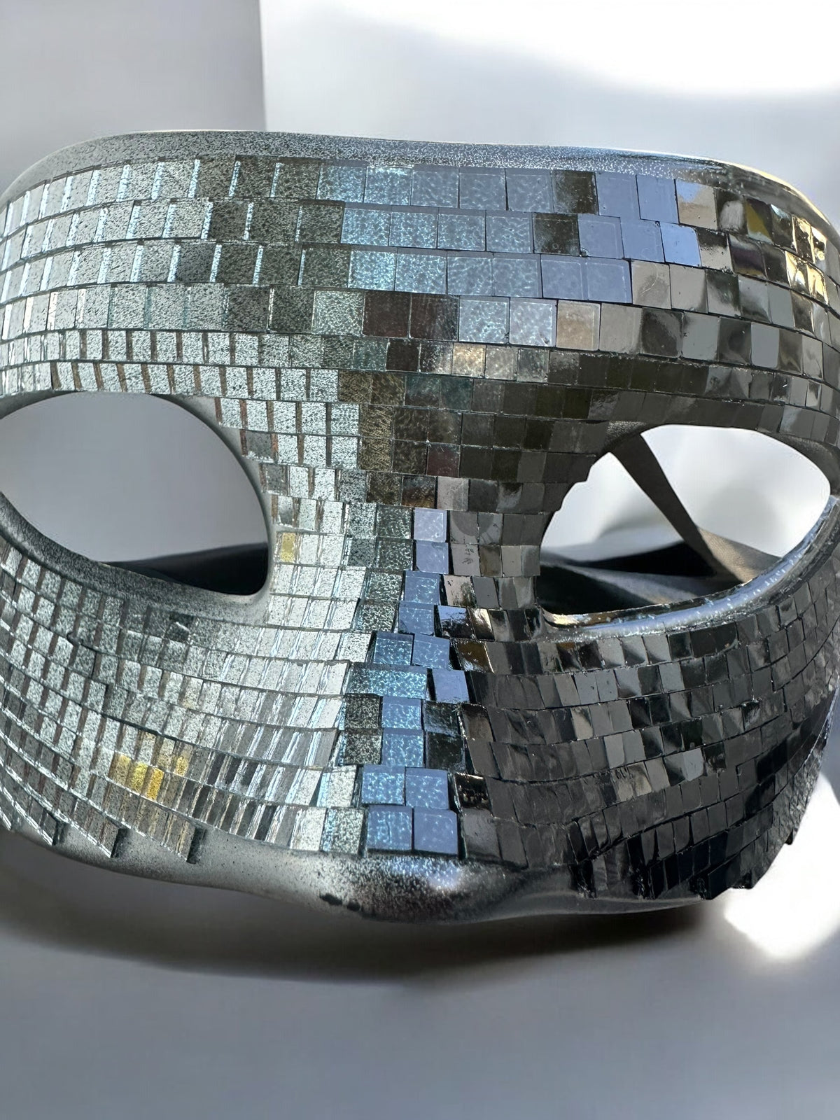 Black and Silver Disco Ball Mask | MEN ACCESSORIES | LAVISH NY | OUTFAIR | OUTFAIR
