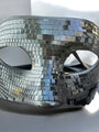 Black and Silver Disco Ball Mask