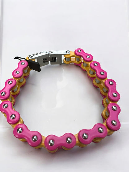 The Candy Stainless Steel Bike Chain Bracelet | MEN ACCESSORIES | LAVISH NY | OUTFAIR | OUTFAIR