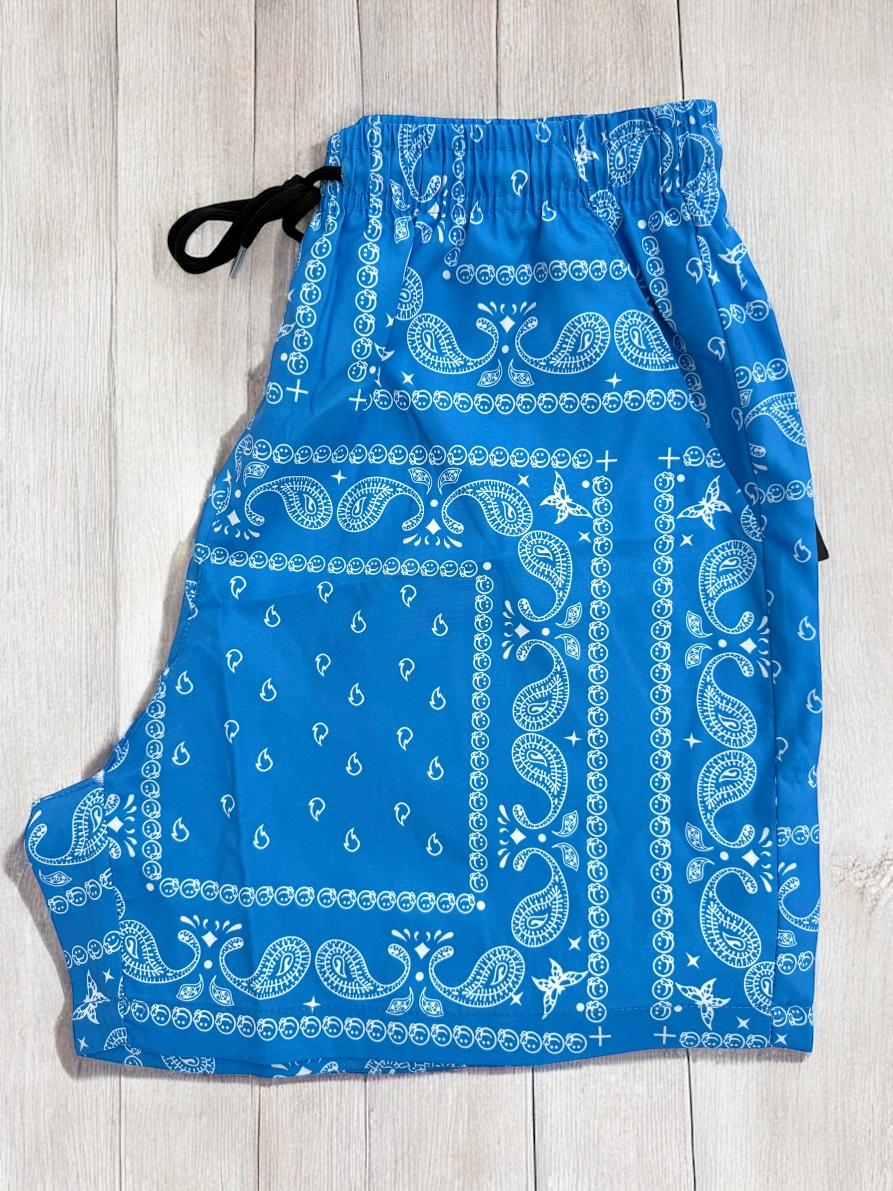 Light Blue Paisley Shorts | MEN SHORTS | LAVISH NY | OUTFAIR | OUTFAIR