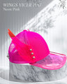 NEON PINK WINGS VICER HAT