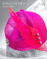 NEON PINK WINGS VICER HAT