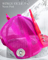 NEON PINK WINGS VICER HAT