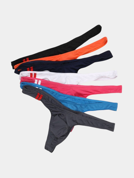 5 Pack Athletic Breathable Thong - front view