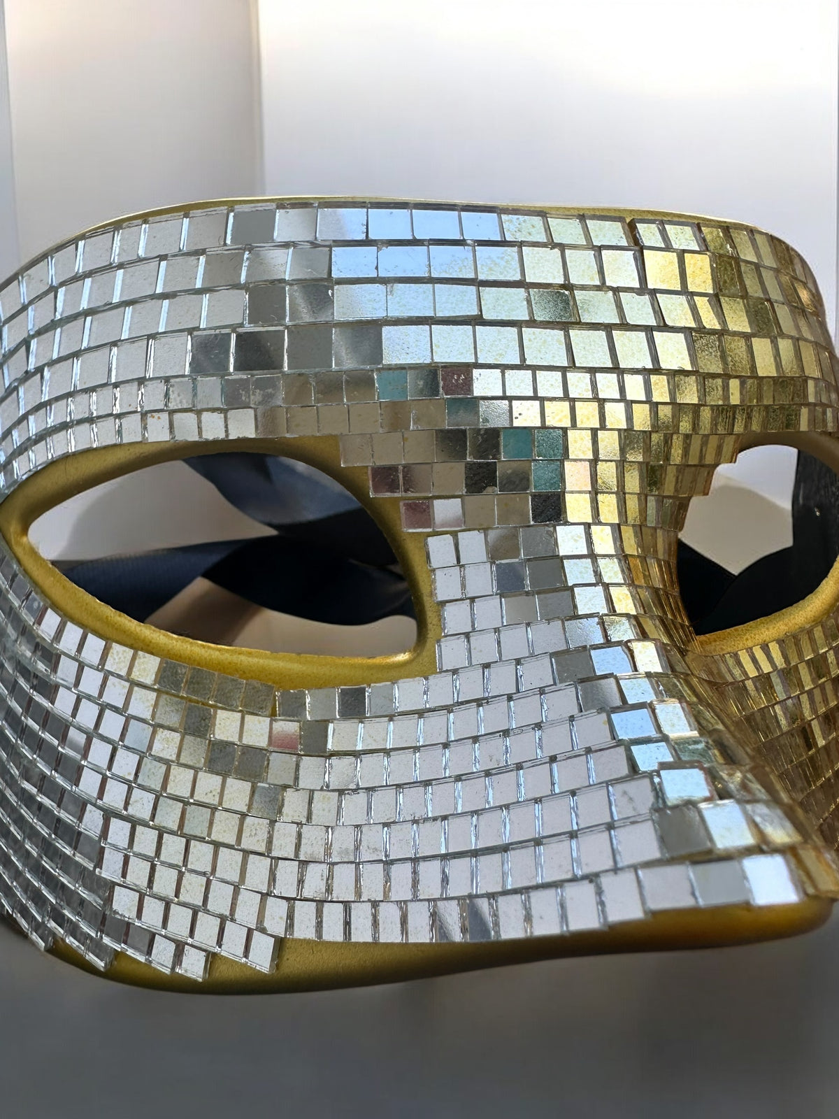 Gold and Silver Disco Ball Mask | MEN ACCESSORIES | LAVISH NY | OUTFAIR | OUTFAIR